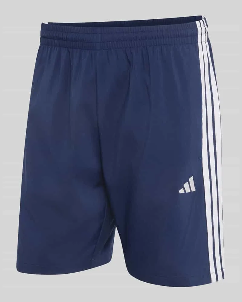 adidas Regular Fit Sweatshorts mit Logo-Print Dunkelblau
