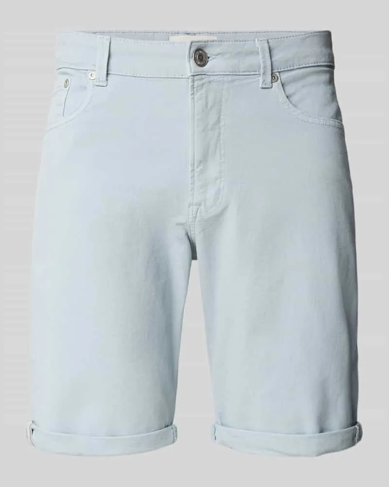 Jack & Jones Jeansshorts mit Umschlag und Eingrifftaschen Modell 'RICK ALLEN Hellblau