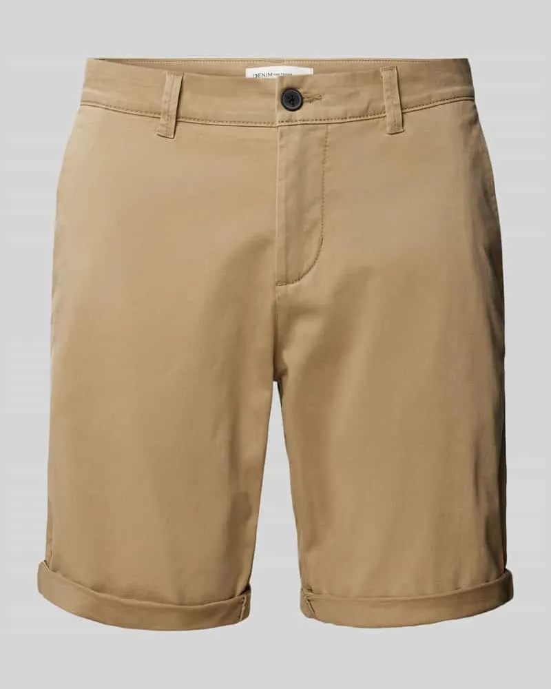 Tom Tailor Slim Fit Chino-Shorts in unifarbenem Design 