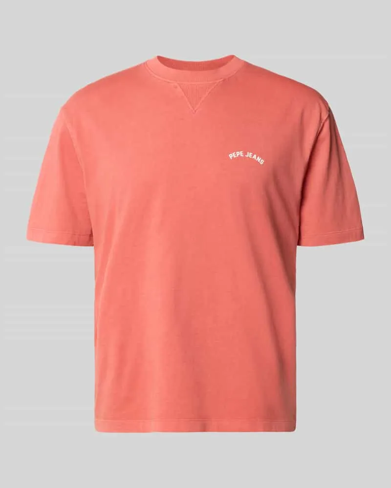 Pepe Jeans Regular Fit T-Shirt aus reiner Baumwolle Modell 'John Tee Rot