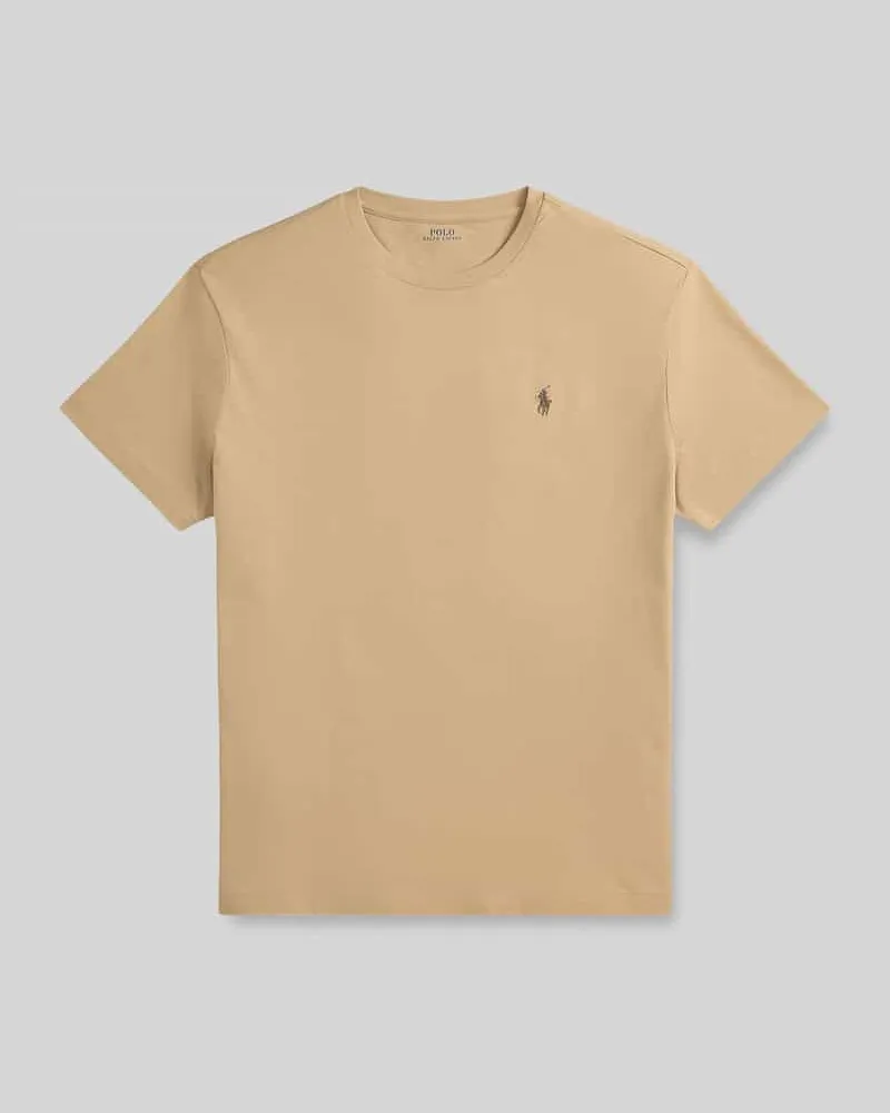 Ralph Lauren Regular Fit T-Shirt aus reiner Baumwolle Khaki