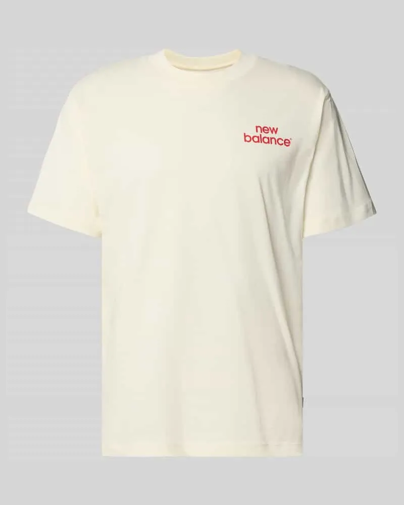New Balance Regular Fit T-Shirt aus reiner Baumwolle Modell 'INTELLIGENT Offwhite