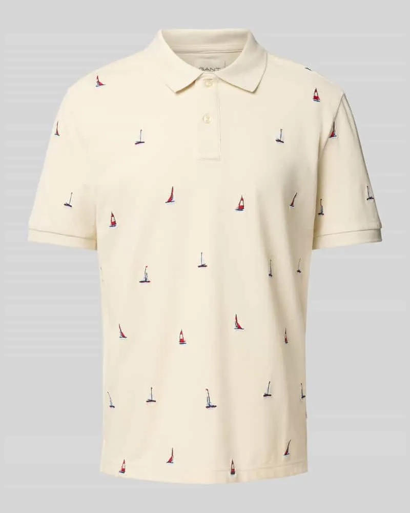 Gant Regular Fit Poloshirt mit Motiv-Stitching 