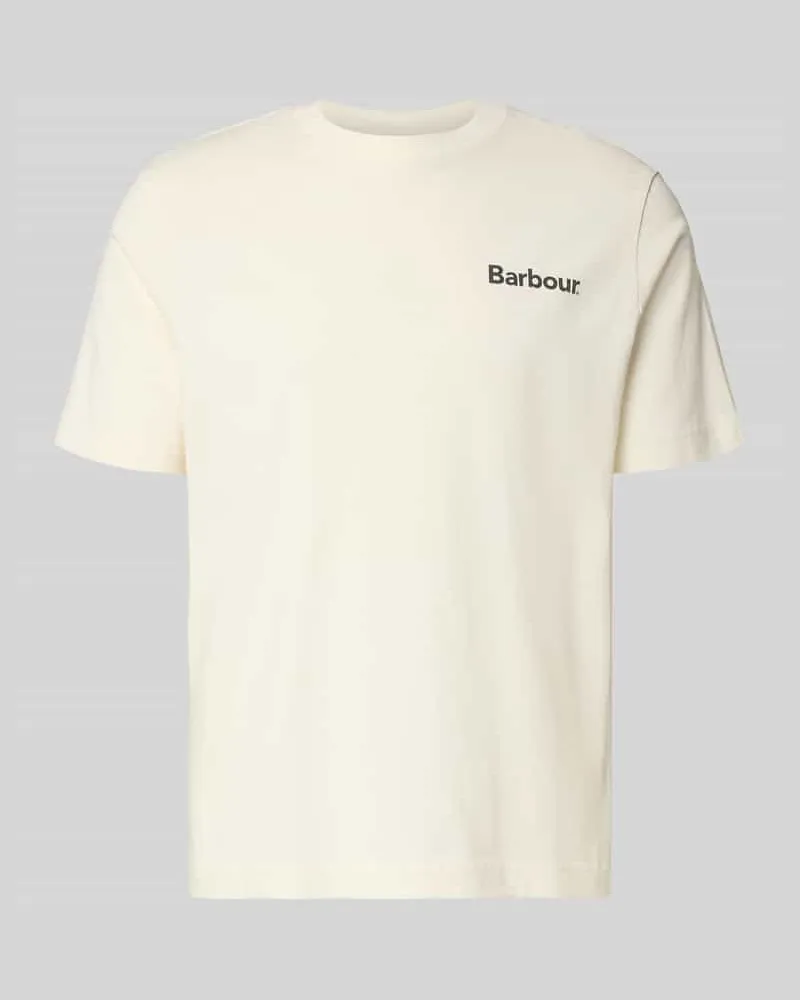 Barbour Relaxed Fit T-Shirt aus reiner Baumwolle Modell 'Packling Offwhite