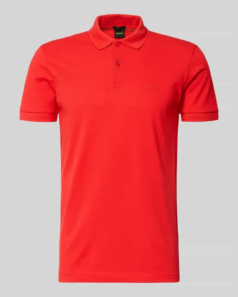 HUGO BOSS Regular Fit Poloshirt aus reiner Baumwolle Modell 'PIO 1 Kirsche