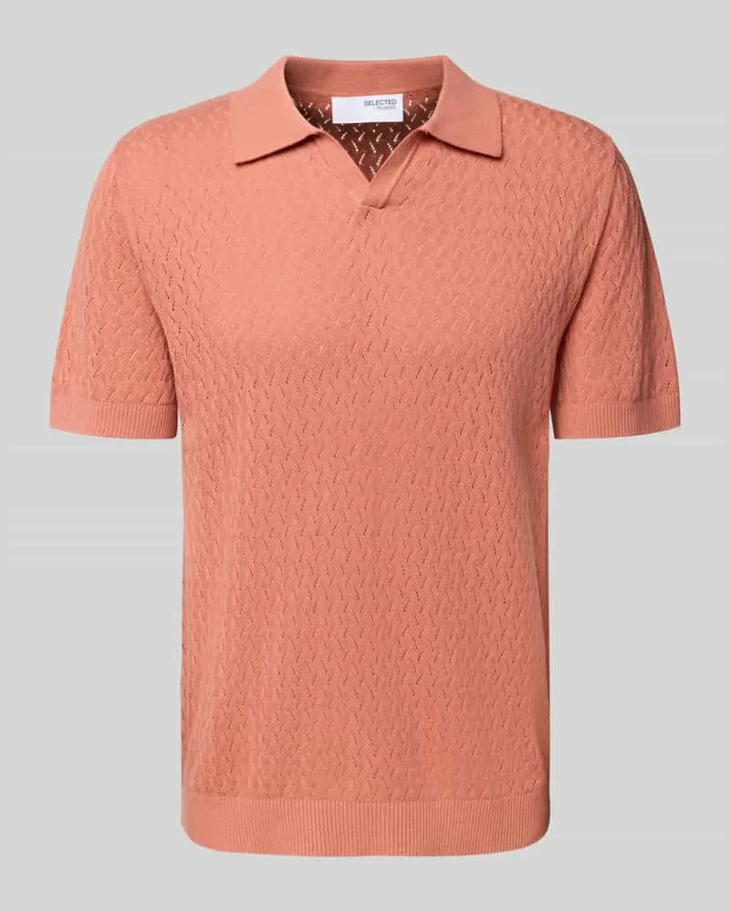 Selected Homme Regular Fit Poloshirt aus Baumwoll-Leinen-Mix Modell 'LINO 