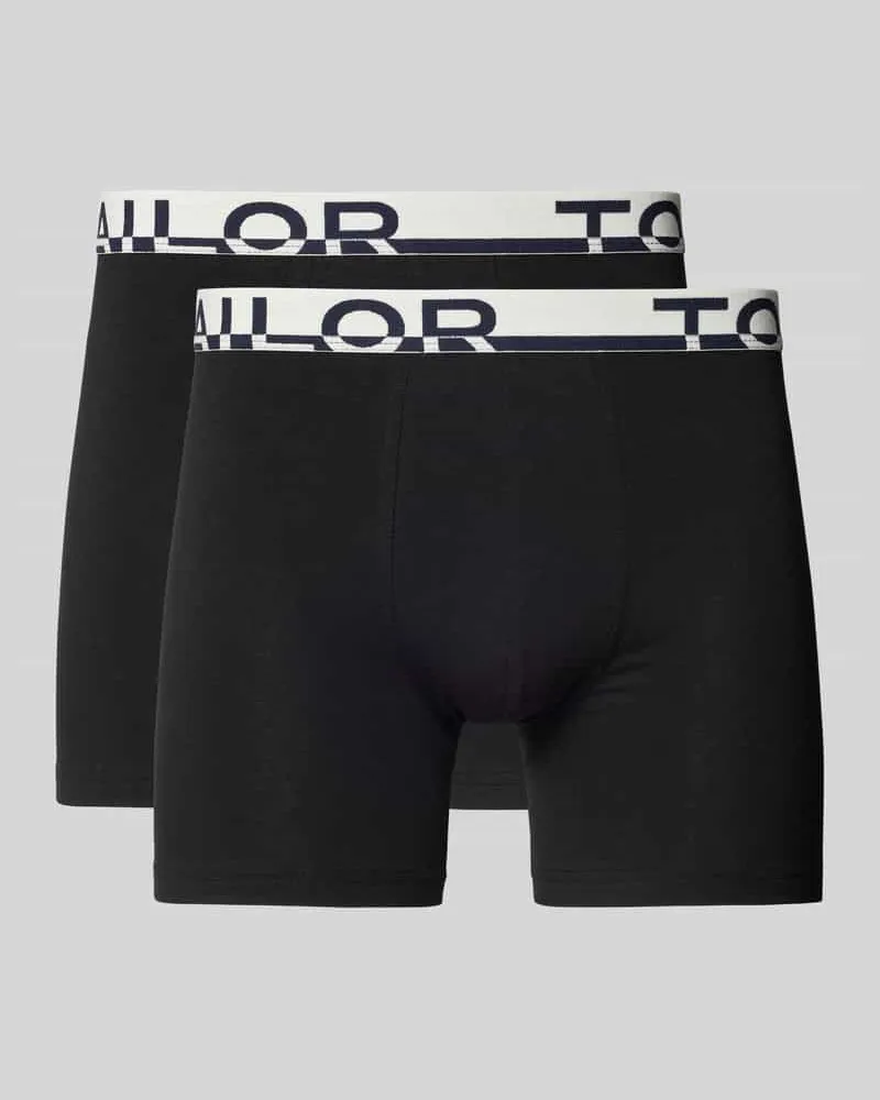 Tom Tailor Slim Fit Trunks mit Label-Schriftzug am Bund 