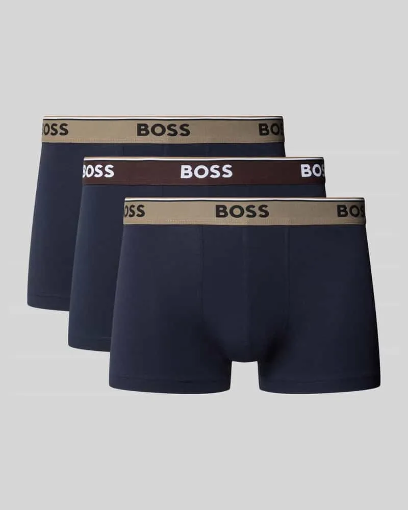 HUGO BOSS Trunks aus Baumwoll-Mix im 3er-Pack Modell 'Power Marine
