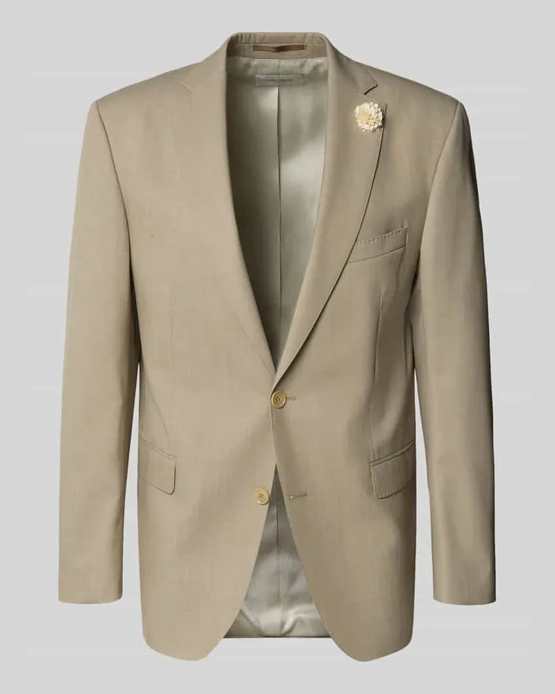 Carl Gross Slim Fit 2-Knopf-Sakko aus Schurwolle-Mix Modell 'Shelby Beige