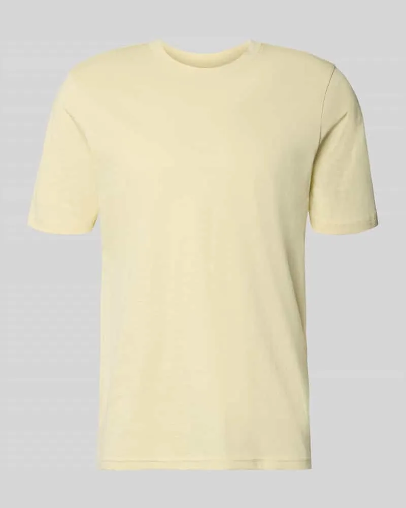 McNeal Regular Fit T-Shirt mit Rundhalsausschnitt Hellgelb