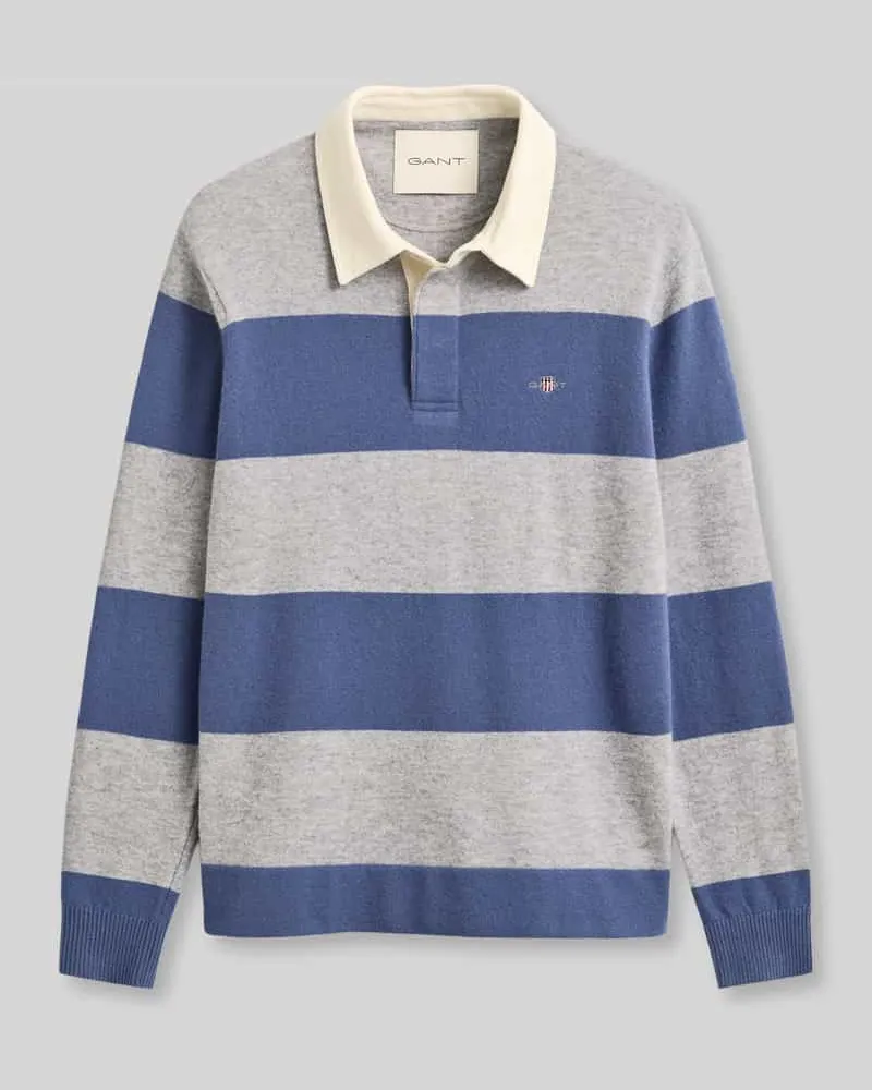 Gant Regular Fit Pullover aus reiner Baumwolle Hellgrau
