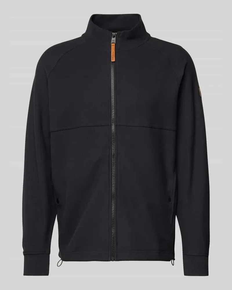 Camel Active Strickjacke mit Stehkragen 