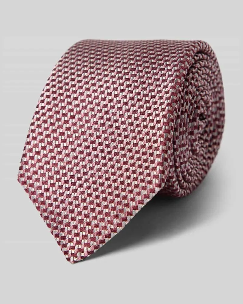 JOOP! Seidenkrawatte im Allover-Look (7 cm Rot