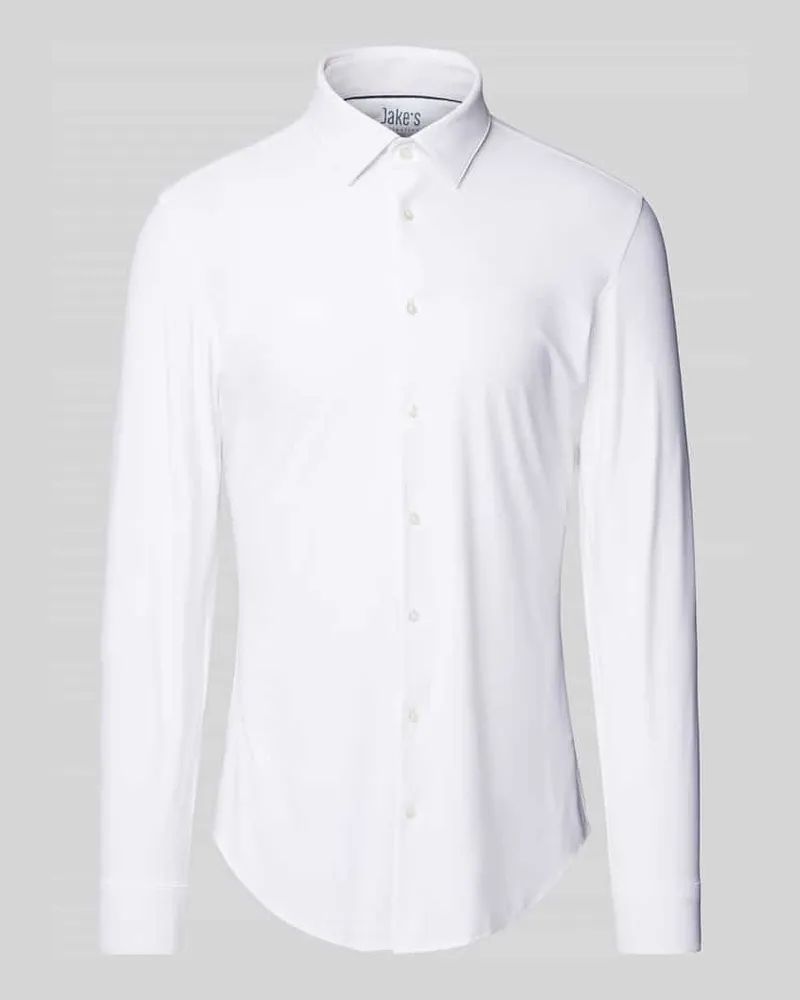 JAKE*S Super Slim Fit Business-Hemd mit Kentkragen 