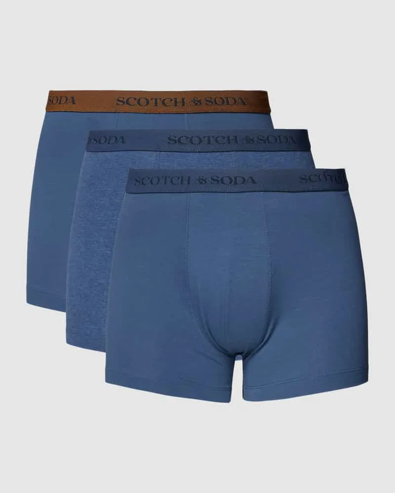 Scotch&Soda Trunks mit elastischem Logo-Bund im 3er-Pack Blau