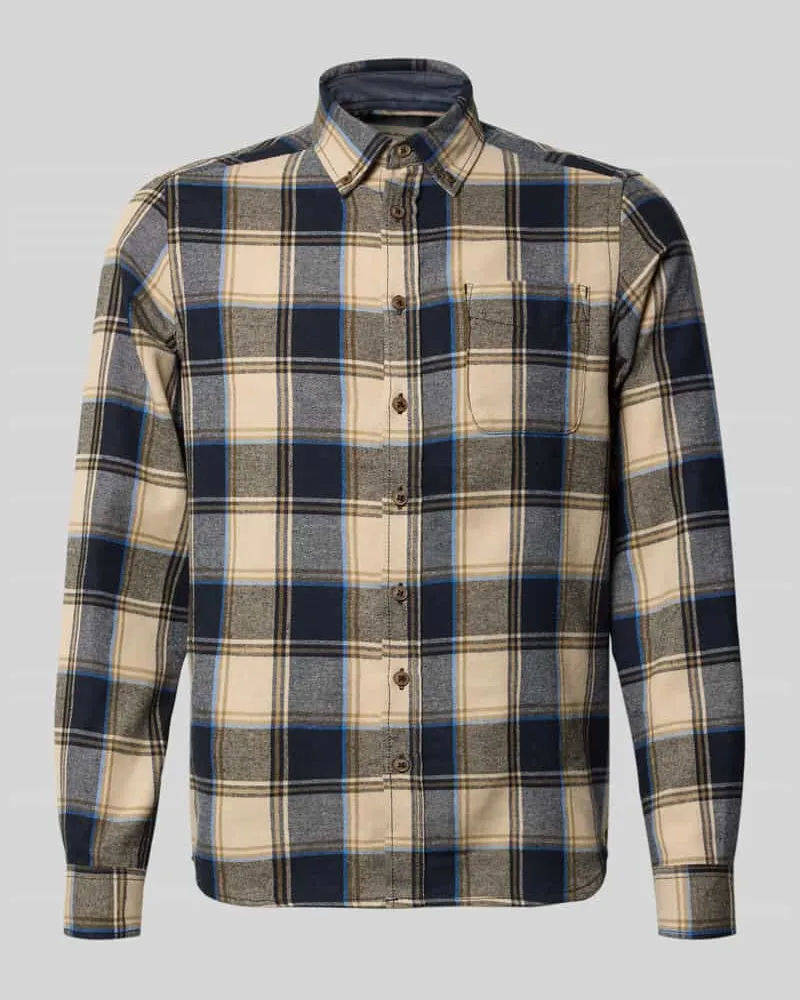 Blend Regular Fit Freizeithemd mit Button-Down-Kragen Modell 'DAG Dunkelblau