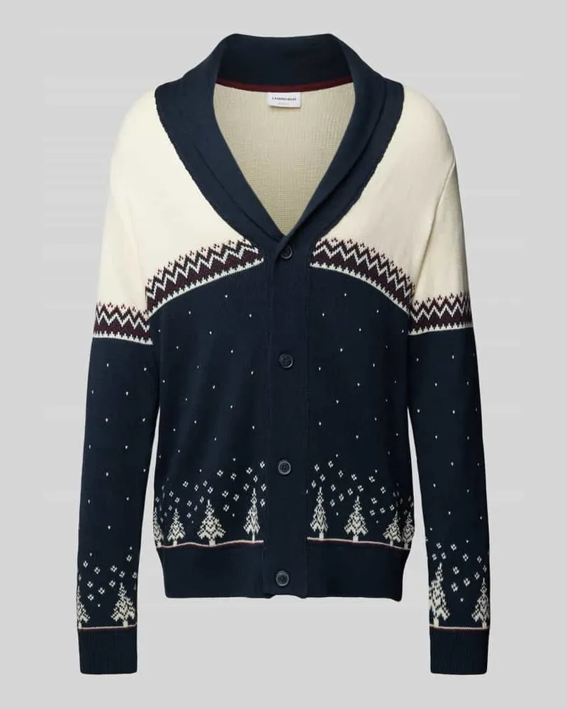 Lindbergh Cardigan aus Viskose mit V-Ausschnitt Marine