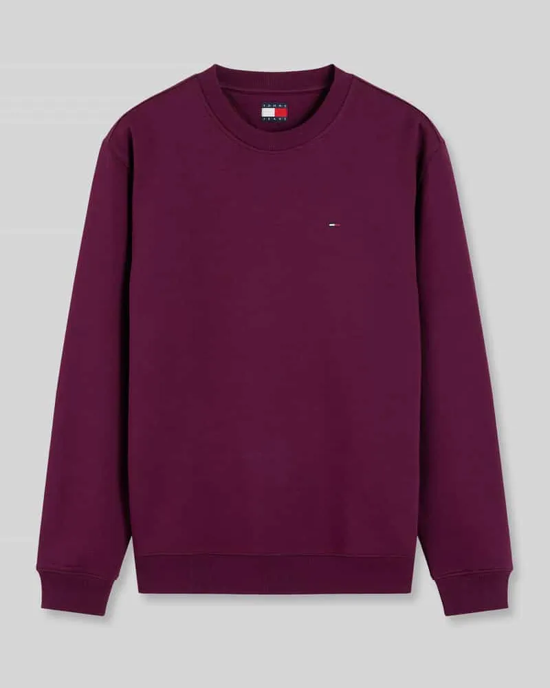 Tommy Hilfiger Regular Fit Sweatshirt aus Baumwoll-Mix mit Logo-Stitching Bordeaux