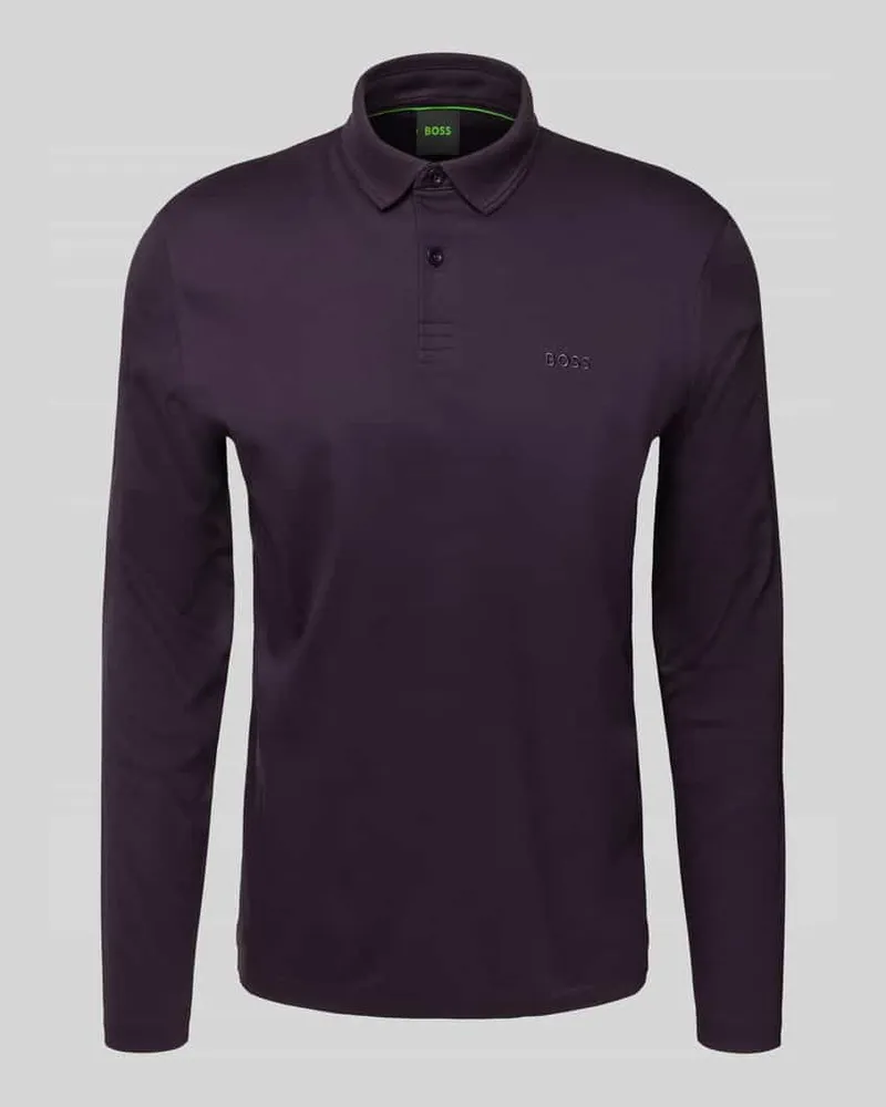 HUGO BOSS Regular Fit Poloshirt aus reiner Baumwolle Modell 'PIROL Purple