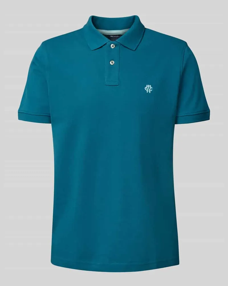 McNeal Poloshirt mit Label-Stitching Petrol