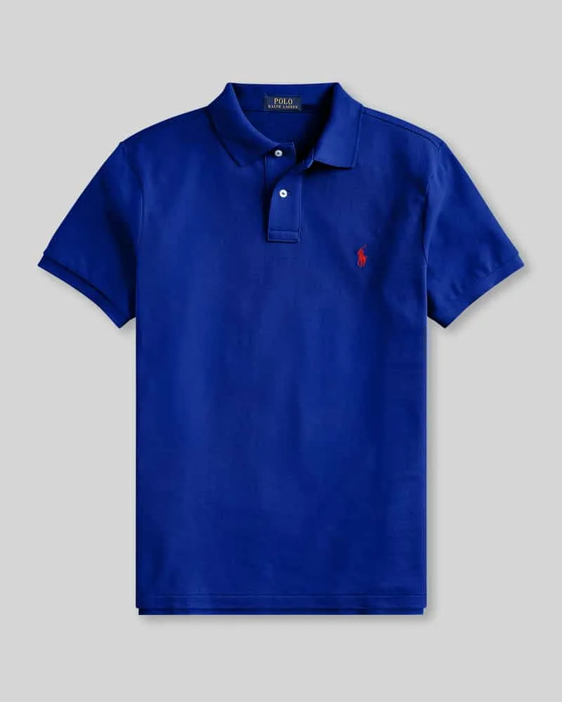 Ralph Lauren Slim Fit Poloshirt aus reiner Baumwolle Royal