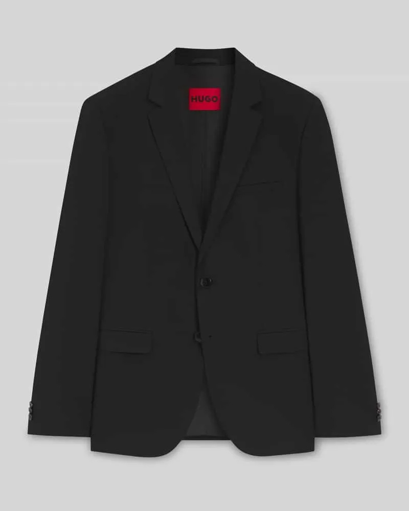 HUGO BOSS Slim Fit Anzugsakko aus Woll-Mix Modell 'ARTI Black