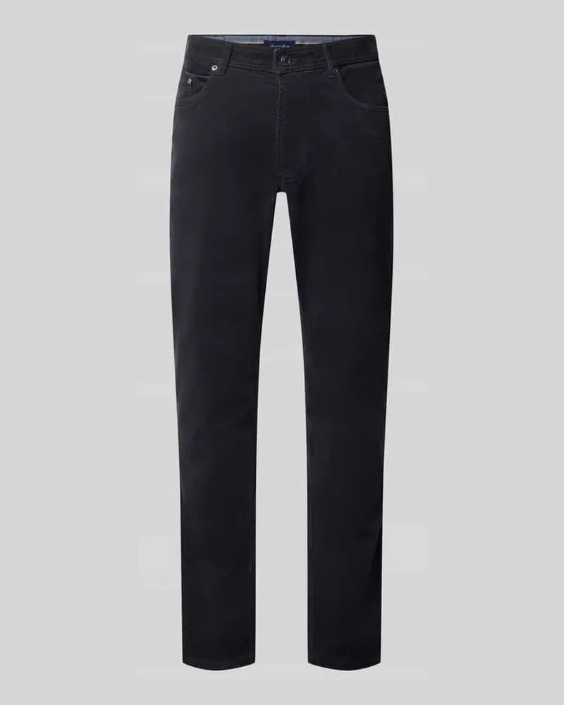 Christian Berg Cordhose aus Baumwoll-Mix im 5-Pocket-Design Marine