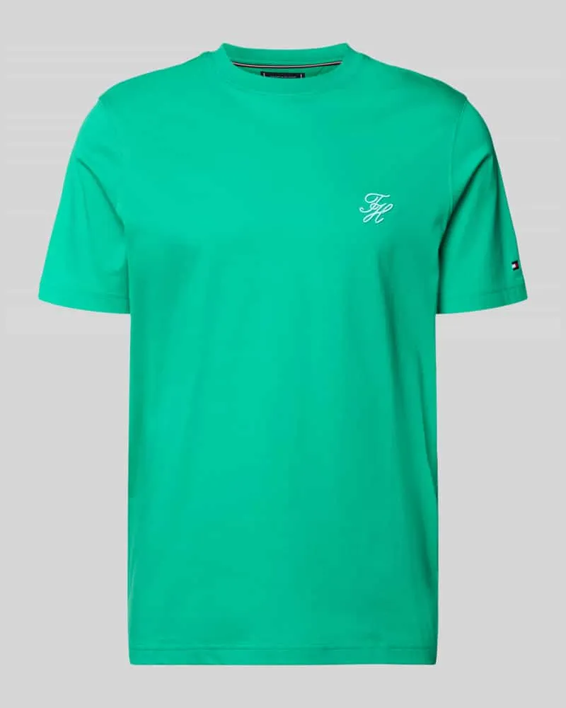 Tommy Hilfiger Regular Fit T-Shirt aus reiner Baumwolle Gruen