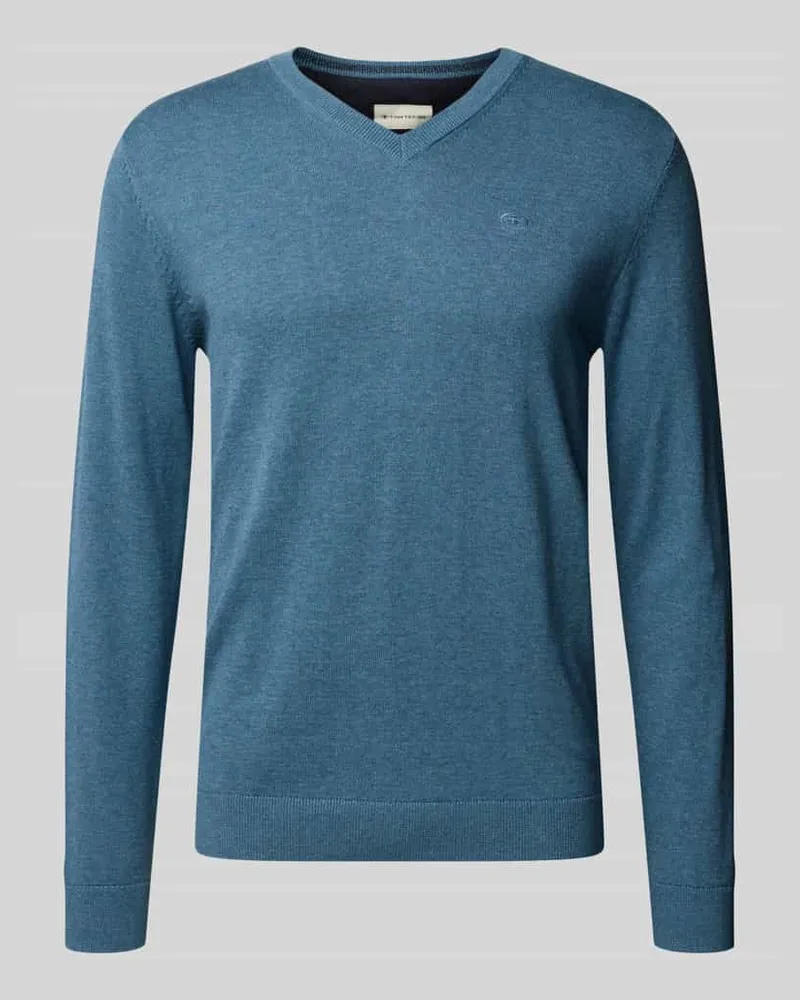 Tom Tailor Regular Fit Pullover aus reiner Baumwolle Blau