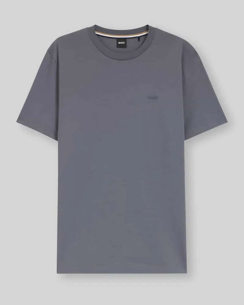 HUGO BOSS Regular Fit T-Shirt mit Logo Detail Modell 'THOMPSON_01 Blau