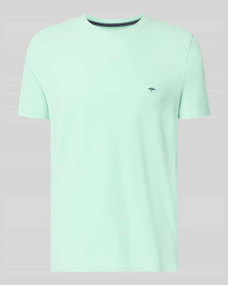Fynch-Hatton Regular Fit T-Shirt mit Logo-Stitching Mint