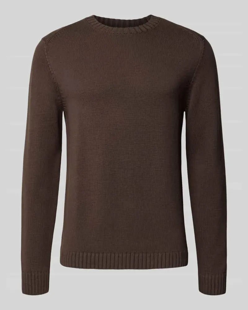 S.Oliver Pullover mit markanten Teilungsnähten Schoko