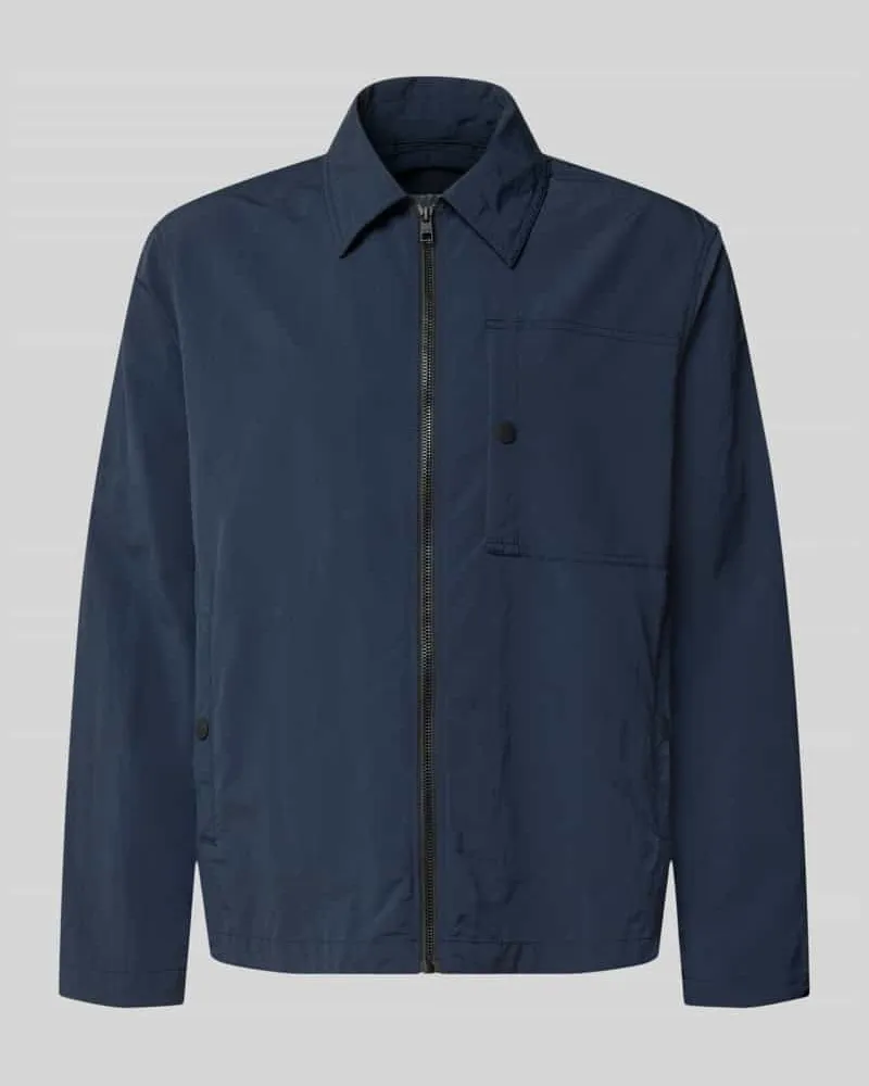 Marc O'Polo Regular Fit Blouson mit Umlegekragen Marine