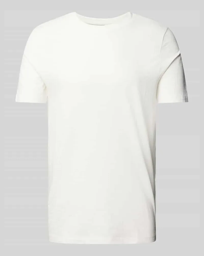 McNeal T-Shirt mit geripptem Rundhalsausschnitt Sand