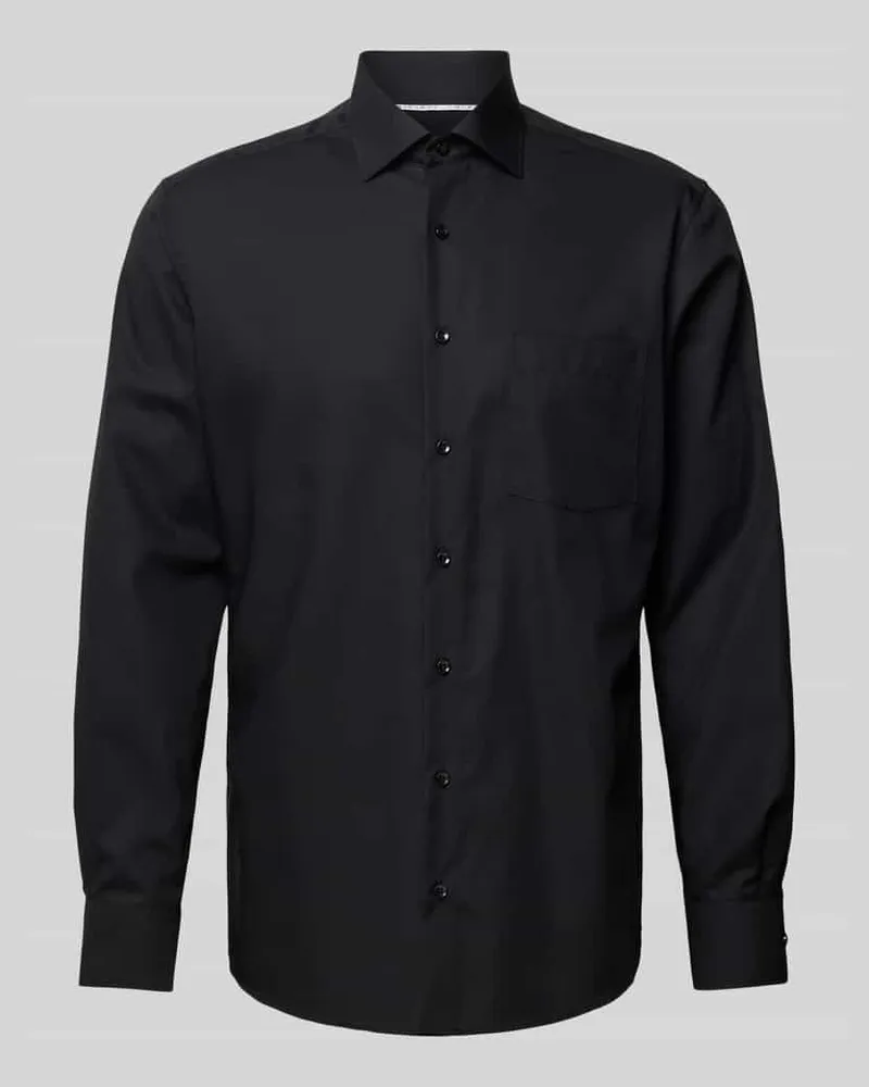 Eterna Regular Fit Businesshemd aus Popeline Black