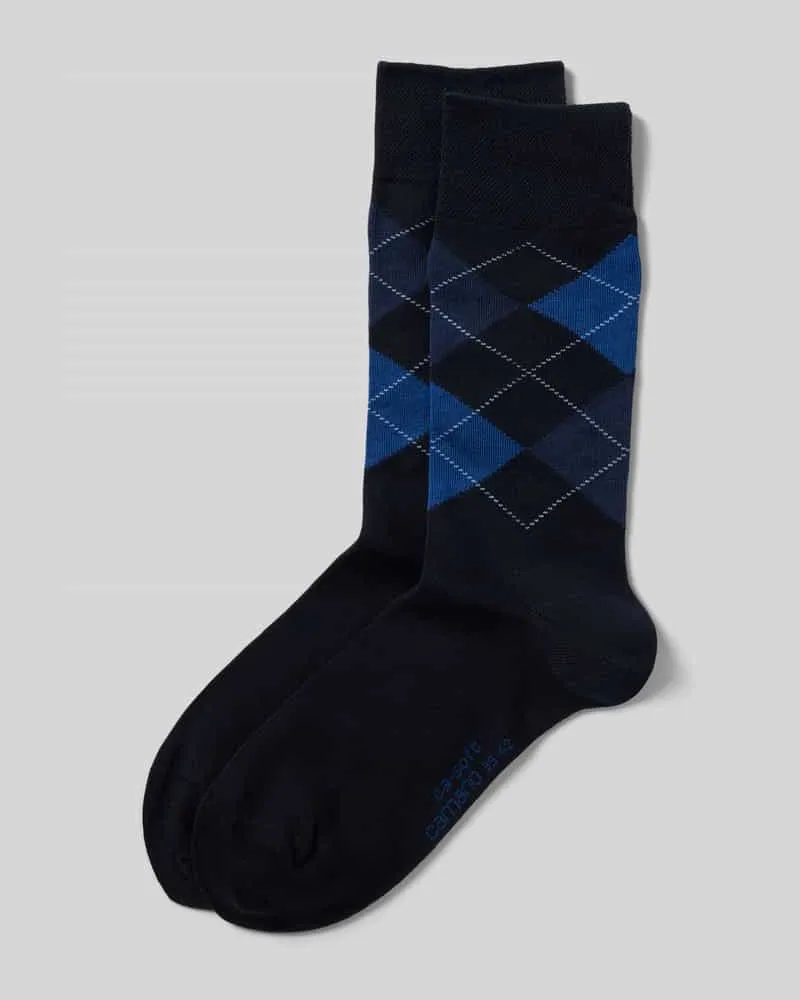 Camano Socken mit Karomuster im 2er-Pack 
