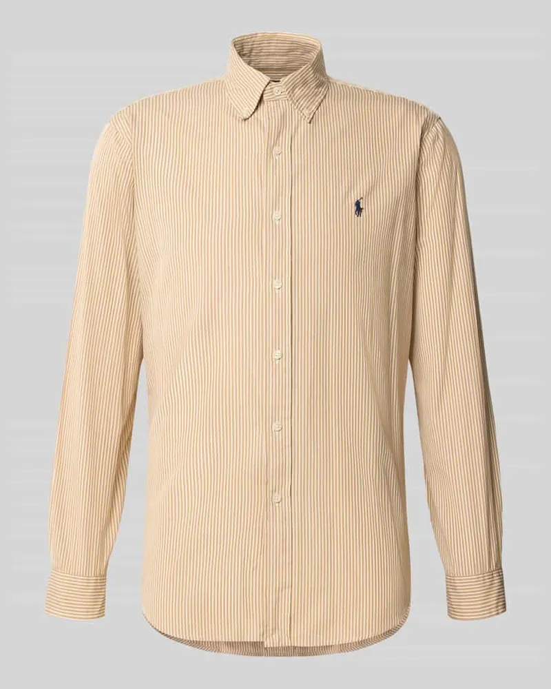 Ralph Lauren Custom Fit Freizeithemd aus reiner Baumwolle Camel