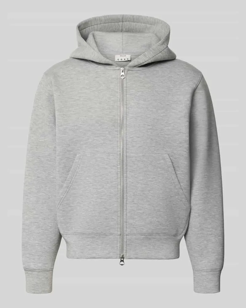 Jack & Jones Relaxed Fit Sweatjacke mit Zweiwege-Reißverschluss Hellgrau