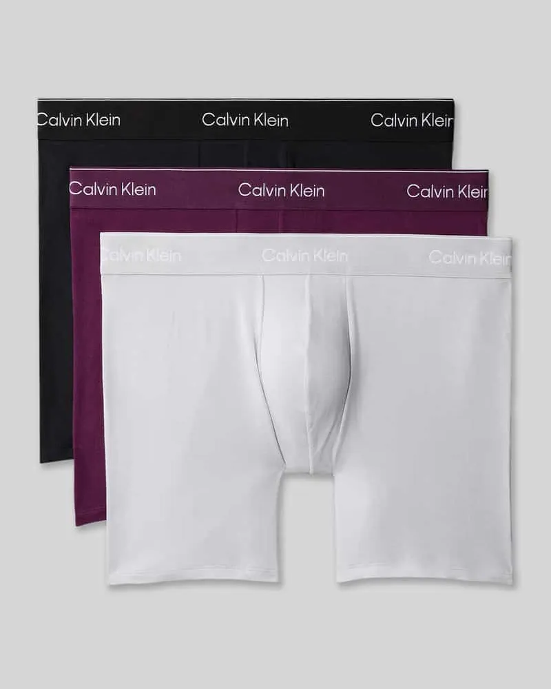 Calvin Klein Pant & Trunk aus Baumwoll-Mix im 3er-Pack Modell 'BOXER BRIEF Hellgrau