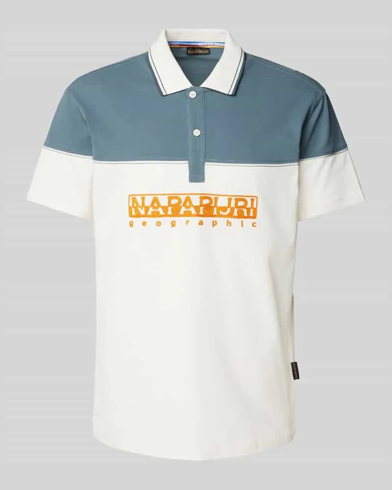 Napapijri Regular Fit Poloshirt mit Label-Stitching Modell 'SATURNIA 