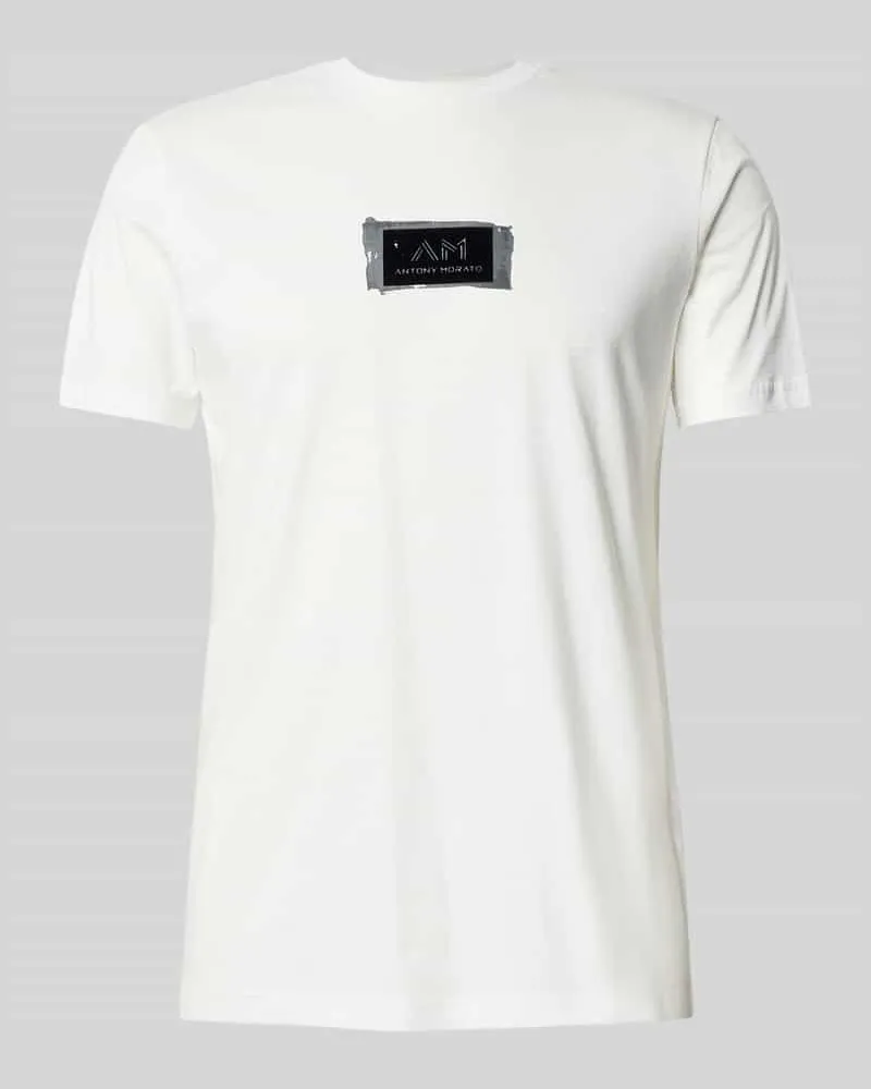 Antony Morato T-Shirt mit Label-Print Weiss