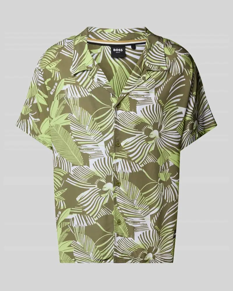 HUGO BOSS Relaxed Fit Freizeithemd mit Resortkragen 