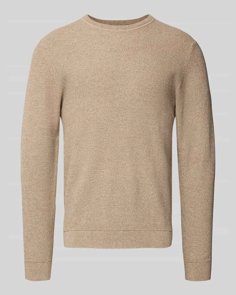 Selected Homme Regular Fit Pullover aus reiner Bio-Baumwolle Modell 'ROSS Ecru