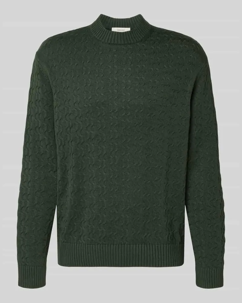 Selected Homme Regular Fit Strickpullover aus reiner Baumwolle Modell 'PHILIP Dunkelgruen