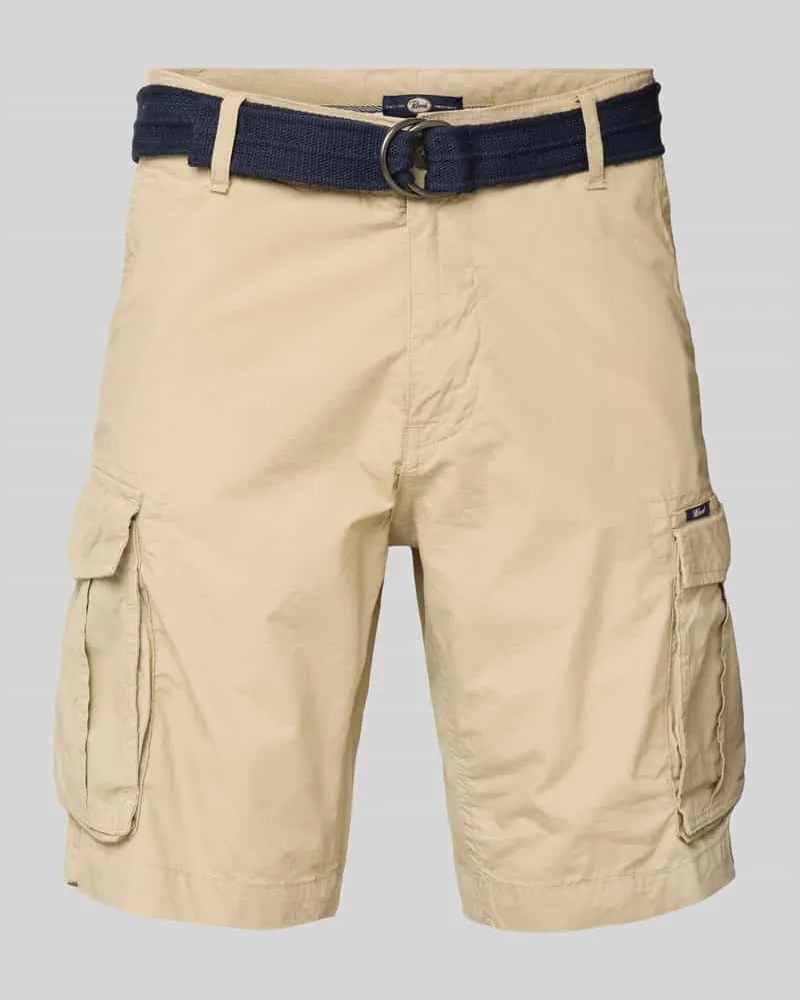 Petrol Industries Bermudas mit Cargotaschen und Gürtel 