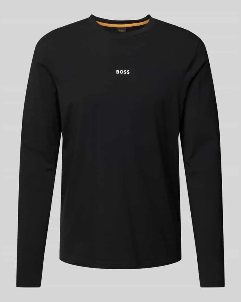 HUGO BOSS Longsleeve mit Label-Print Modell 'Chark 