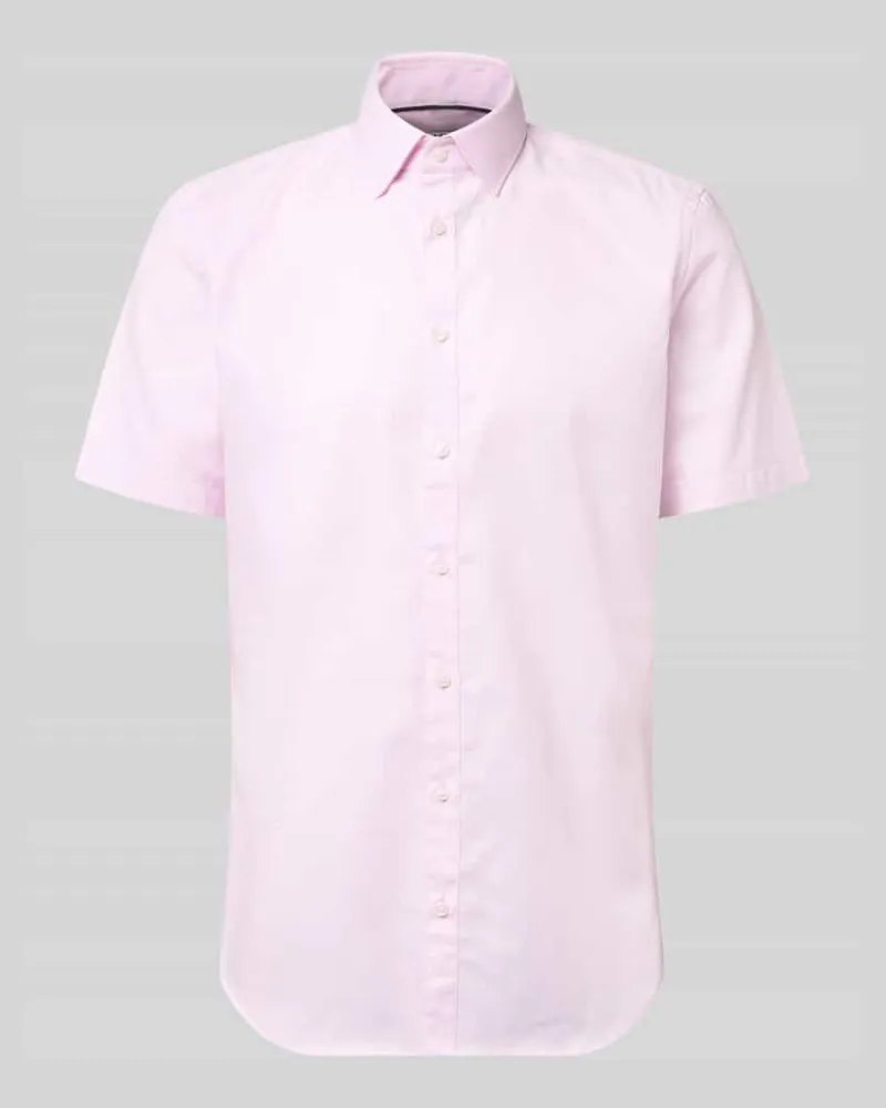 JAKE*S Slim Fit Business-Hemd aus Baumwolle mit Kentkragen Pink