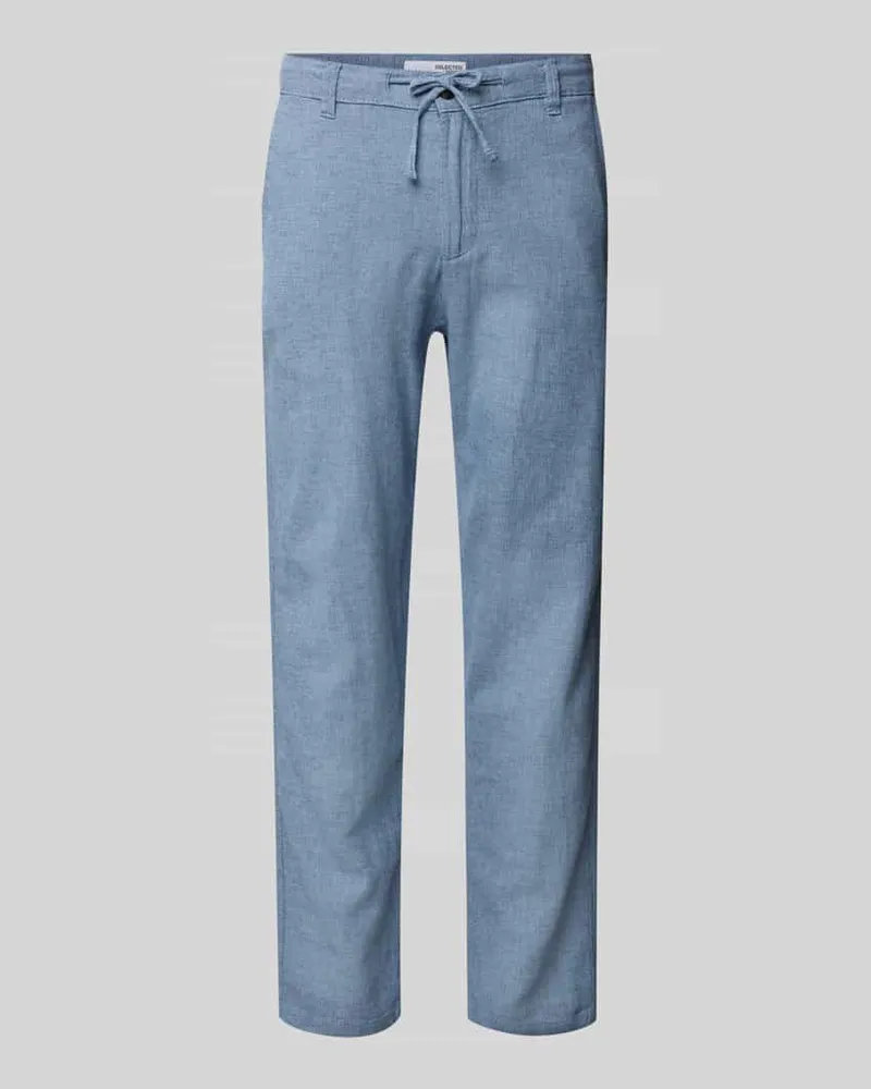 Selected Homme Slim Tapered Fit Hose mit Leinen-Anteil Modell 'BRODY 