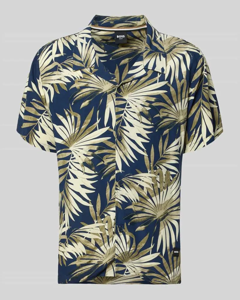 HUGO BOSS Regular Fit Freizeithemd aus reiner Viskose Modell 'BEACH SHIRT Gruen