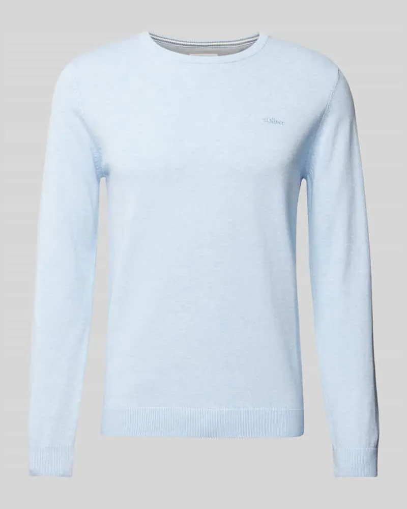 S.Oliver Regular Fit Strickpullover mit gerippten Abschlüssen 